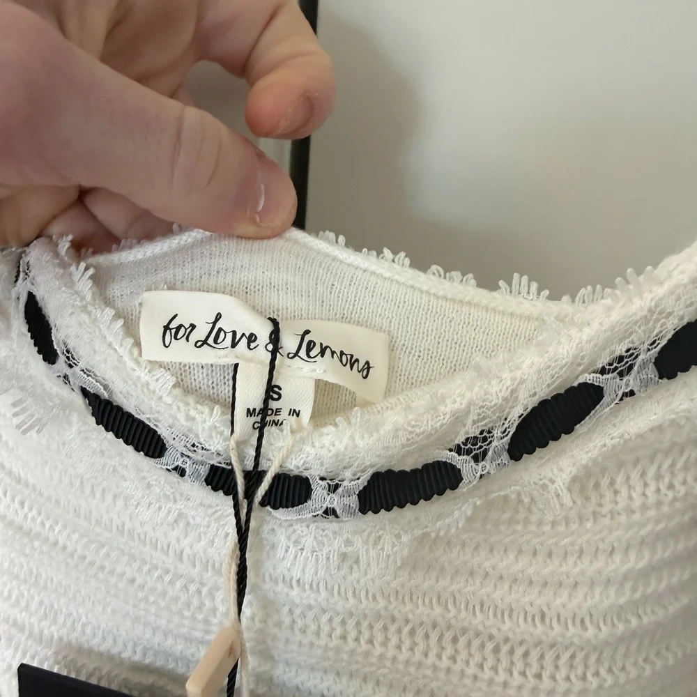 NWT For Love & Lemons Mayfair Maxi Dress in White - Picture 5 of 6